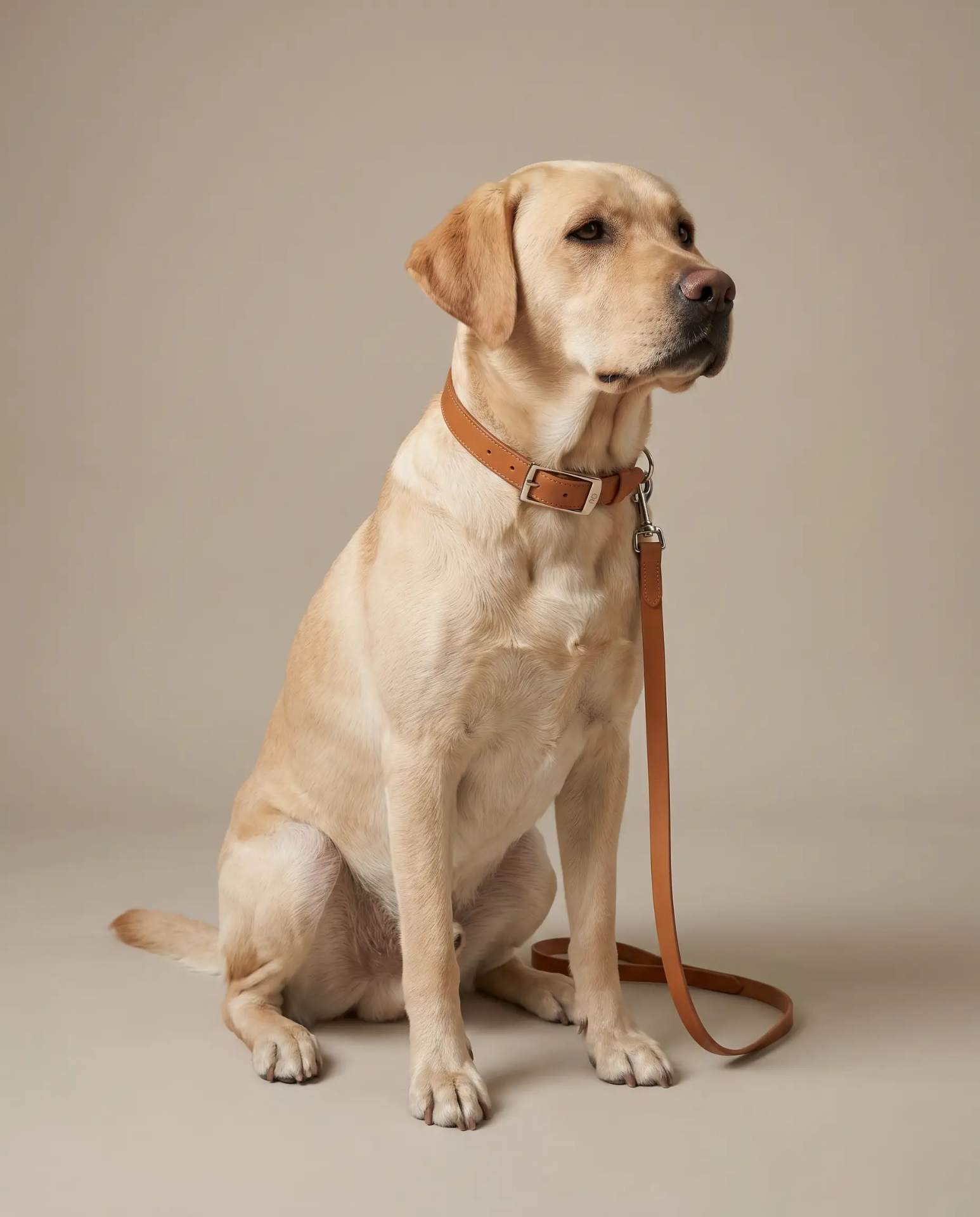 Labrador usando a coleira Pure Essentials, porte médio